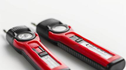 Battery testers for evaluating battery health isolated on white background