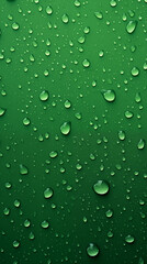 Water Drops, Rain and Dew on Green Background, Abstract Image, Texture, Pattern Background, Wallpaper, Background, Cell Phone Cover and Screen, Smartphone, Computer, Laptop, 9:16 and 16:9 Format - PNG