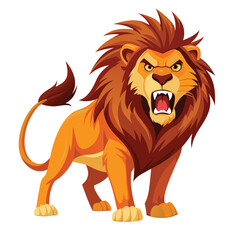 angry lion color victor file. eps