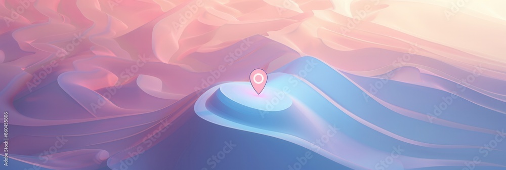 Poster a clean and modern image of a location pin on an abstract map. this minimalist design is perfect for