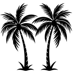 Fototapeta premium palm tree silhouettes