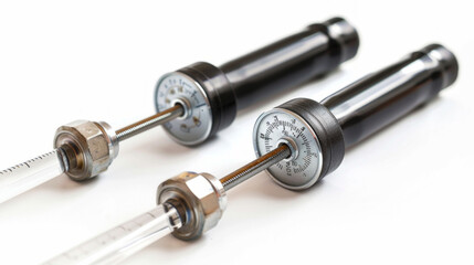 Brake fluid testers for evaluating brake fluid condition isolated on white background