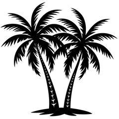 Obraz premium palm trees silhouettes