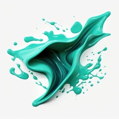 Abstract Turquoise Paint Splash