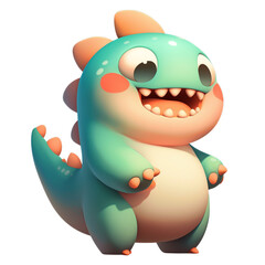 Cute Dinosaur 3D Illustration