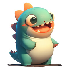 Cute Dinosaur 3D Illustration
