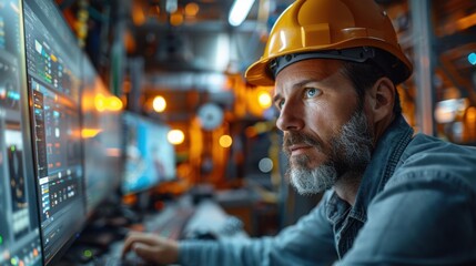 Digital construction management platform displaying project progress and remote operations control.