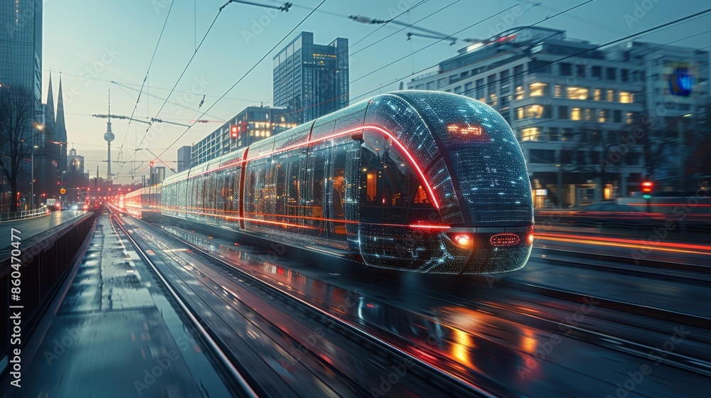 Aufkleber smart transportation networks optimize routes for smoother, more efficient travel.