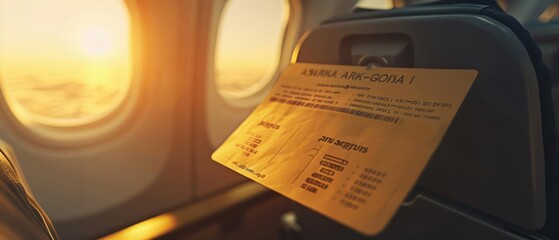 A minimalist boarding pass with augmented reality features