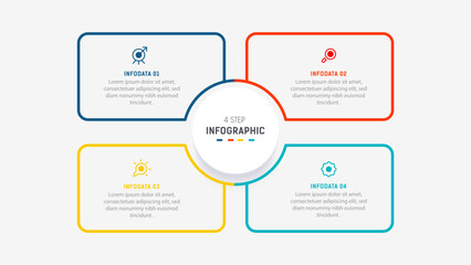 Three Step Infographic label design Vector template with line icons. process steps diagram, presentations, workflow layout, banner, flow chart, info graph vector illustration.