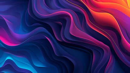 Fototapeta premium fluid shapes, gradient colors, futuristic style, on a dark blue background, vibrant color gradients