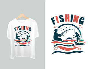 Fishing t-shirt Design, vector shirt design 