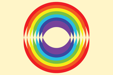 Colorful rainbow or color spectrum flat icon for apps and websites