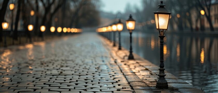 street lamp in the night