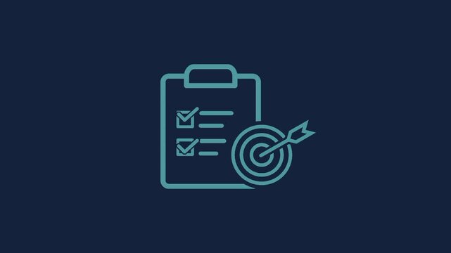 business animation of achievements and targets