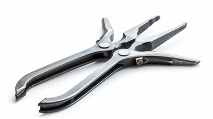 Obraz premium Engine piston ring expander pliers for installing piston rings isolated on white background