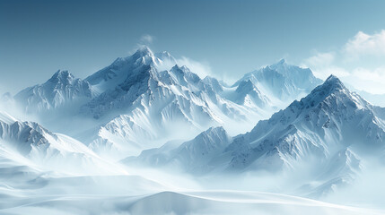 Obraz premium 雪山の光景