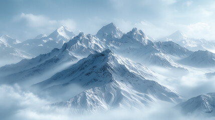 Obraz premium 雪山の光景