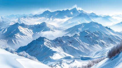 雪山の光景