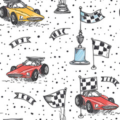 Cute Race Car Pattern
