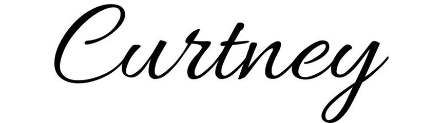 Curtney - colore nero - parola nome scritta - ideale per websites, presentazioni, biglietti, banners, sweatshirt, stampe, cricut, silhouette, sublimazioni, etichette, adesivi