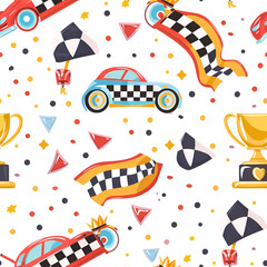 Cute Race Car Pattern