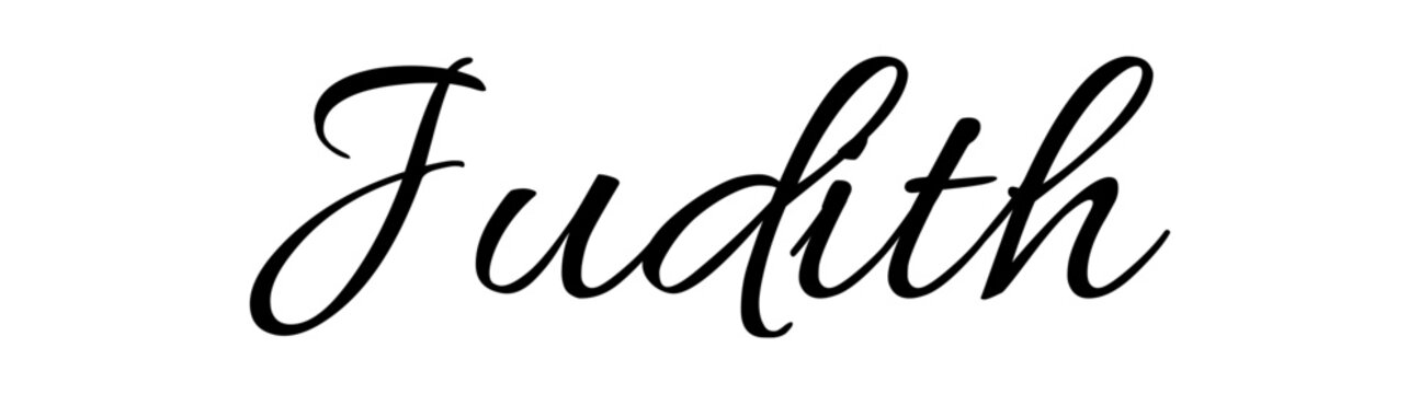 Judith - colore nero - parola nome scritta - ideale per websites, presentazioni, biglietti, banners, sweatshirt, stampe, cricut, silhouette, sublimazioni, etichette, adesivi