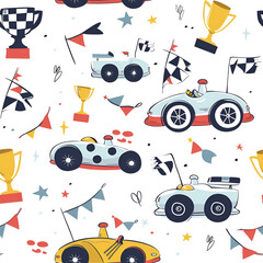 Cute Race Car Pattern