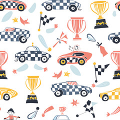 Cute Race Car Pattern
