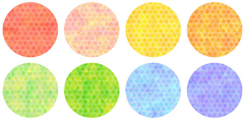 亀甲 和柄 円形