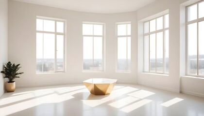 white and gold theme modern interior design