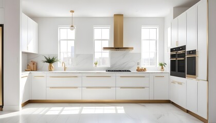 white and gold theme modern interior design