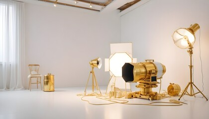 white and gold theme modern interior design
