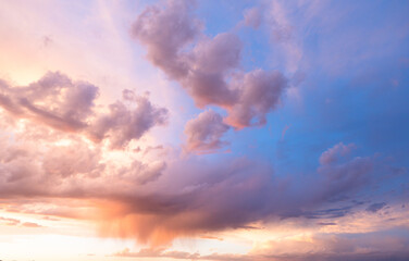 Sunset sky with clouds