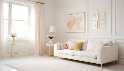 white and gold theme modern interior design