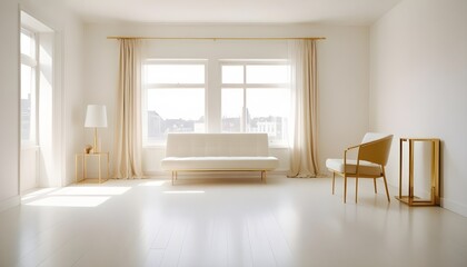 white and gold theme modern interior design