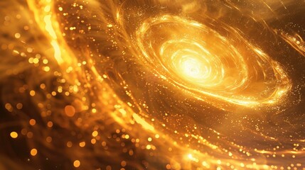 Obraz premium Golden twinkle background. Generative AI