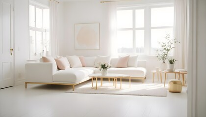 white and gold theme modern interior design