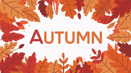 Autumn poster in modern abstract style