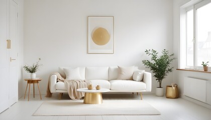 white and gold theme modern interior design