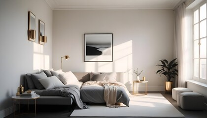 white and gold theme modern interior design