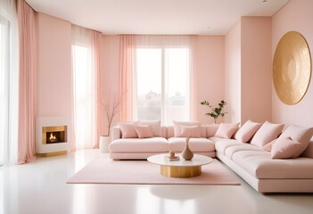 white and gold theme modern interior