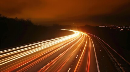 Obraz premium Highway Lights at Night