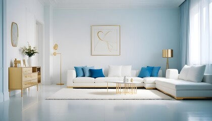white and gold theme modern interior design