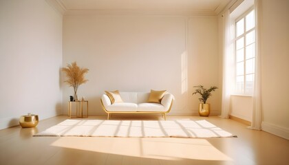 white and gold theme modern interior design