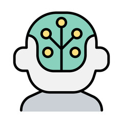 Obraz premium AI, artificial intelligence icon