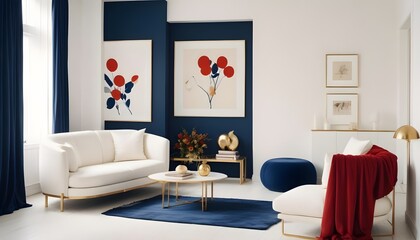 white and gold theme modern interior design