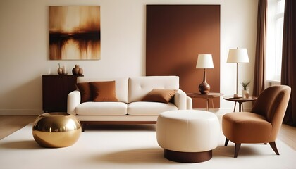 white and gold theme modern interior design