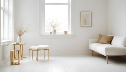 white and gold theme modern interior design