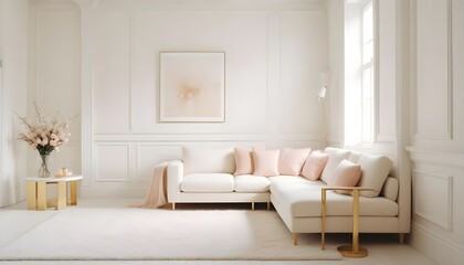 white and gold theme modern interior design